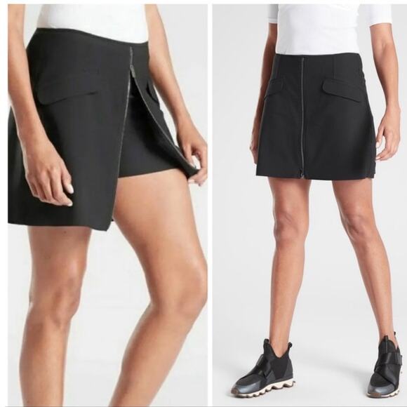 NEW Athleta Stellar Skort Zip Front Athletic Skirt Size Medium - Picture 1 of 5